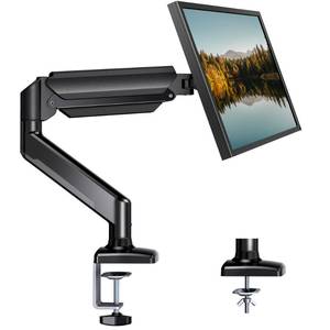 lot 1441 image: HUANUO Single Monitor Arm 13-34 Inch, Adjustable Gas Spring Arm, Monitor Desk Mount for 4.4-22lbs, VESA 75100mm with C-ClampGrommet Base, Ergonomic Stand for WorkGaming