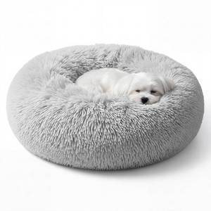 lot 1462 image: Extra Small Dog Bed Cute Grey Dog Bed Washable 19 inches Donut Fluffy Small Pet Beds,Calming Anti Anxiety Round Fits up to 10 lbs Soft Warm Pets Beds for Puppy Dogs Indoor