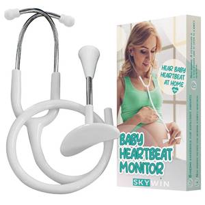 lot 1499 image: Skywin-Fetal Heartbeat Monitor, Fetoscope Heart Beat Monitors for Pregnancy Detection - 24 Weeks, Baby Heartbeat Monitor Pregnancy, At Home Fetal Heartbeat Monitor with the Stethoscope (White)