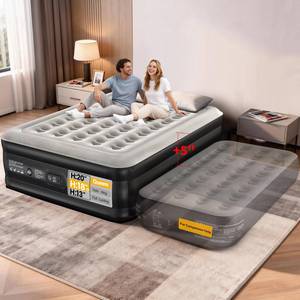 lot 1511 image: OhGeni Queen Air Mattress with Built in Pump, Ideal Alternative to a Bed, Inflatable Blow Up Mattress 18 Raised Comfort, Portable Bed for Home, Camping, Colchone Inflable, Gift for Mom, 1-Pack Only