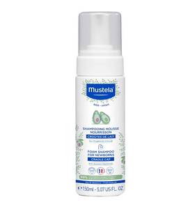 lot 2272 image: Mustela Cradle Cap Foam Shampoo for Newborn - Baby Shampoo with Naturally derived Avocado Polyphenols - Tear-Free & Fragrance-Free - 5.07 fl. oz.