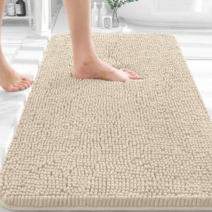lot 2281 image: OLANLY Bathroom Rugs 30x20, Extra Soft Absorbent Chenille Bath Rugs, Rubber Backing Quick Dry, Machine Washable Bath Mats for Bathroom Floor, Tub and Shower, Home Decor Accessories, Sand