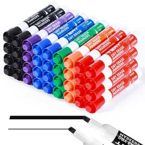 lot 2286 image: Tbay Dry-Erase Markers - 36 Counts, Chisel Tip Whiteboard Markers for OfficeSchool Supplies, Low Odor, 6 Assorted Colors