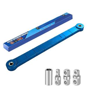 lot 2306 image: Offset Extension Wrench Set,38 Socket Wrench Extender Tool with 14,38,12 Square Drive Adapters & 38 Square Adapters Drive Socket,Universal Extensions Wrench for Tight Spaces (Blue)
