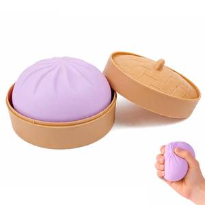 lot 2315 image: Dumpling Squishy Toys, Giant Mystery Squishy Dumpling Toy Fidget Sensory Stress Ball, Cute Steamer Bun Design, Glitter Dumpling Toys Stress & Anxiety Relief Toy for Kids & Adults Non-Edible (Purple)