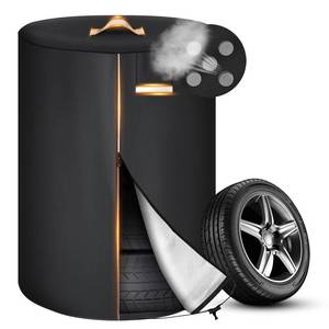 lot 2328 image: Tire Cover for Storage, 420D Waterproof Tire Storage Bag with Reflective Stripe, Waterproof Zipper, Reflective Handles, Air Vent, Universal Tire Covers Fit 30 Inch Tires in Diameter