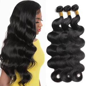 lot 2329 image: Bundles Human Hair Body Wave Bundle Human Hair 22 24 26 inch Mixed Length 3 Bundles for Women Natural Black Color