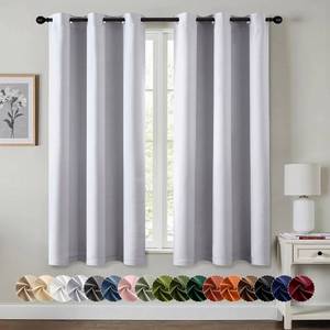 lot 3931 image: MIULEE Greyish White Blackout Curtains for Bedroom Living Room 63 Inches Long 2 Panels, Thermal Insulated Room Darkening Drapes Grommet Noise Reducing Light Blocking Window Treatments 40x63 Inch