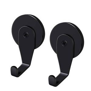 lot 4009 image: MrAthlet Magnetic Wreath Hanger (Black Matte, Set of 2 Magnets) Heavy Duty Magnet Hook Holds up to 11lbs for Metal DoorsSurfaces for Metal Front Door and Christmas Decor