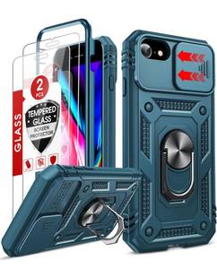 lot 4015 image: LeYi for Samsung Galaxy A17A16-5G Case Galaxy A17 5G Phone Case with 2 X Tempered Glass Screen Protector, Magnetic Kickstand, Cell Forro Protection de Galaxy A16 5G Phone Case Cute, Sea Blue