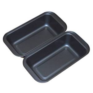 lot 4021 image: Mingcao Nonstick Loaf Pan, 6.7 x 3.5 Inch Carbon Steel Toast Pan for Baking Bread with Oven, Gray Set of 2