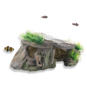 lot 4024 image: Betta Fish Hideout Cave Aquarium Rock Decor for Small Tank �� 5.5 x 2.9 x 2.9 Inches Shelter for Betta Fish Guppies Shrimp with Natural Stone Look Lightweight Resin