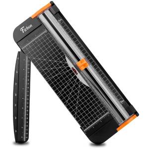 lot 4025 image: Firbon A4 Paper Cutter 12 Inch Titanium Paper Trimmer Scrapbooking Tool with Automatic Security Safeguard and Side Ruler for Craft Paper, Coupon, Label and Cardstock (Black)