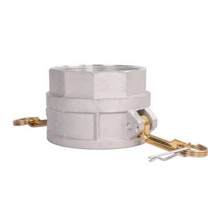 lot 4052 image: Quafwia 1 pc Aluminum Gravity Cast Cam lock Fittings (4 inch Part D) Cam and Groove Hose Fitting, Female Coupler X Female NPT Thread Camlock fitting with Heavy Duty Brass Handles (4, D)