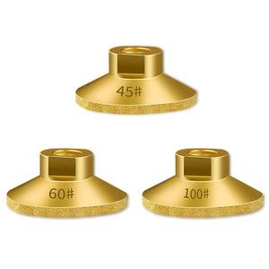 lot 4060 image: Xanadued 3 Pack 2inch Brazing Discs Brazed Flat Grinding Head, Diamond Grinding Cup Wheel for Angle Grinder Tool