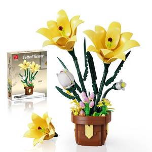 lot 4453 image: EITOLNR Flowers Botanicals Lily Building Set, Artifical Plants Bonsai Building Blocks Toys for Adults,Indoor Home Office Decor, Mothers Day Birthday Gifts for Women Girls 8-12 (296Pcs)