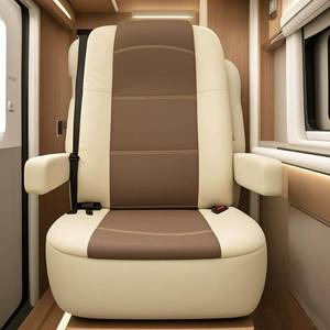 lot 5932 image: BeadChica 2 Pack RV Seat Covers for Captains Chairs,Leather Motorhome Seat Covers, for Class-A RV Seat with Arm Rest Covers