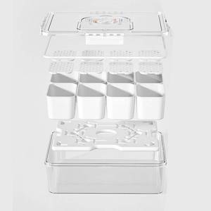 lot 5958 image: Bivpreom Snackle Box Container With Ice Pack��Chilled Serving Tray��Snackle Box With Ice Pack & Lid & 8 Compartments