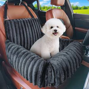 lot 5964 image: MIXJOY Dog Car Seat for SmallMedium Dogs up to 25 lbs, Multi-Functional Dog Carrier for Car with Detachable Washable Cover, Pet Travel Bed with Clip-On Safety Leash, Grey