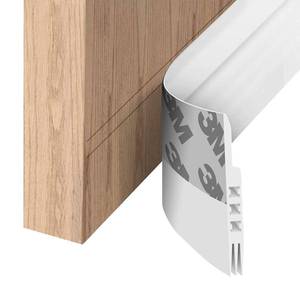lot 6271 image: Door Draft Stopper Under Door Draft Blocker Insulator Door Sweep Weather Stripping Noise Stopper Strong Adhesive 39 Length, White, 45, 1.77x39.37