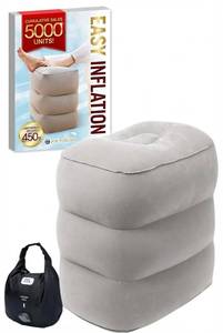 lot 6296 image: JON TORUDO Inflatable Foot Rest for Airplane Travel - Adjustable Height Leg Pillow for Long Flights - Portable Travel Footstool with Pump-Free Inflation Bag - Car & Office Leg Rest Essentials