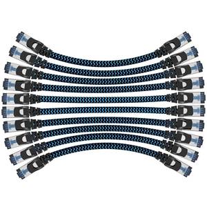 lot 6300 image: CABNEER Cat8 Ethernet Cable 8 ft 10 Pack, High Speed 40Gbps 2000MHz, Braided, Blue, Compatible with Router, Modem, Laptop, PC, Gaming