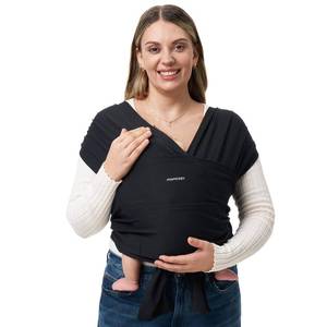 lot 6318 image: Momcozy Baby Wrap Carrier, Easy to Wear Infant Carrier Slings, Lightweight Hands Free Baby Sling, Adjustable Baby Carriers for Newborn to Toddler 8-35 lbs, Black