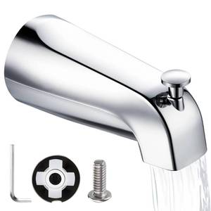 lot 6326 image: Enhon Tub Spout with Diverter, Slip-Fit Bathtub Faucet Spout Replacement, 12 Copper Pipe Connection, Easy to Install, Universal for Bathroom Shower(Chrome Color,1 Pack)