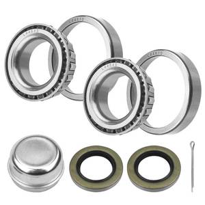lot 6337 image: L44649L44610 Trailer Bearing Kits for 2000lbs Trailer Axle, Trailer Axle Bearing Kits with 1.98 Grease Cap, Grease Seals, Cotter Pins, Rotating Quiet and High-Speed Trailer Bearing,2 Sets