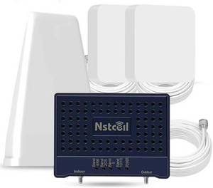 lot 6351 image: Cell Phone Booster for Home & Multiroom  Up to 8,000 sq ftBoost Cellular Signal for All U.S. Carriers  Cell Phone Signal Boosters with 2 Inside Antennas  FCC Approved