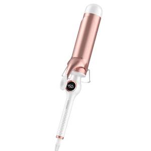 lot 6352 image: Large Curling Iron 2 Inch Barrel, Long Barrel Curling Wand for Hair, Ceramic Tourmaline Hair Styling Tool, Double Voltage, White