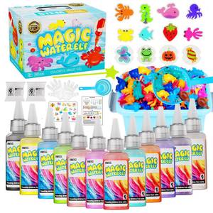 lot 6359 image: Magic Water Toy Elf Kit,Aqua Fairy Water Gel Kit 12 Magic Gels &12 Molds Make Your Own Water Pets,Toys for 4 5 6 7 Year Old Xmas Birthday Gifts Party Favors,DIY STEM Craft Kits Kids Toys Age 3(Blue)