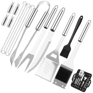 lot 6364 image: Grilling Accessories, BBQ Accessories, 15Pcs Grill Set, Grill Tools, Grill Accessories with Carrying Bag, Stainless Steel Grill Utensils Set, Grill Kit for Outdoor Camping, Grill Gifts for Men Father