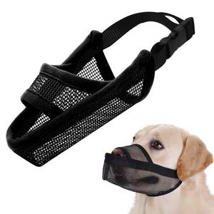 lot 6366 image: Crazy Felix Nylon Dog Muzzle for Small Medium Large Dogs Dachshund Beagle Poodle Labrador, Air Mesh Breathable and Drinkable Pet Mouth Cover for Anti-Biting Chewing Scavenging(Black,S)