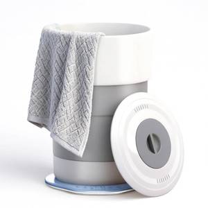 lot 9809 image: Arrocent Towel Warmer, 23L Towel Warmer Bucket with Time Setting, Auto Shut-Off, Retractable Portable, Fits Up to Two Large Towels, Bathrobes, Blankets, PJs and More