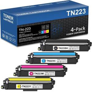 lot 9825 image: TN223 TN-223BKCMY Toner Cartridges 4 Pack Replacement for Brother TN-223 TN223BKCMY Toner HL-L3290CDW MFC-L3750CDW Printer Toner, TN2234PK (TN223BK, TN223C, TN223M, TN223Y)