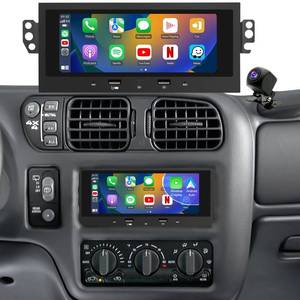 lot 11850 image: Car Radio Upgrade For Chevrolet Chevy Camaro 1997-2002, Malibu 1995-2000, Impala 1995-1996, Blazer 1998-2002, S10 1998-2002, Wireless CarPlay Android Auto, 6.86 Touchsreen Stereo Bluetooth 5G WiFi FM