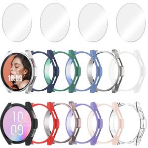 lot 12257 image: Bougraite 124 Pack Case for Samsung Galaxy Watch 6 Classic 47mm with Tempered Glass Screen Protector, Waterproof Hard PC Scratch Resistant Protective Cover Compatible with Galaxy Watch 6 Classic 47mm
