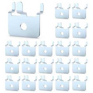 lot 12261 image: HUHOLE 20 Pack Pegboard Picture Hangers Silver Powder Coated Metal U-Shape Display Hooks Fits 18 and 14 Inch Pegboards Small Peg Board Hooks for Hanging Pictures Arts and Crafts