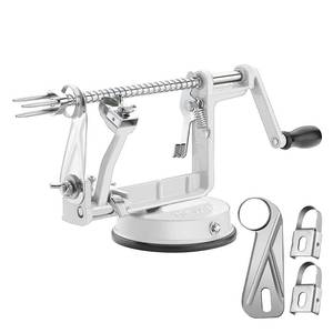 lot 12291 image: Apple Peeler Corer, Long lasting Chrome Cast Magnesium Alloy Apple Peeler Slicer Corer with Stainless Steel Blades and Powerful Suction Base for Apples and Potato(White)