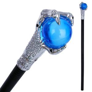 lot 12323 image: Halloween Costumes Walking Canes Blue Fire Dragon Claw Orb Wands Walking Stick Staff Photo Prop Accessory Decorations