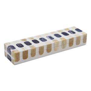 lot 13233 image: Handicrafts Home Decorative Remote Holder Box 10x2.5 �� Slim Organizer Box with Lid for TV Remotes, Coffee Table D�cor, Modern Shelf Box, Boho Home D�cor Accent, Black and White Decorative Storage Box