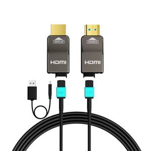 lot 14094 image: RUIPRO 8K Detachable Full Fiber Optic Armored HDMI 2.1 Cable 33FT, Ultra High Speed 48Gbps, Support 8K60Hz 4K120Hz, Dynamic HDR, eARC, Compatible with PS5XboxBlu-rayTVMonitorProjector