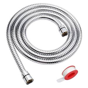 lot 14097 image: Blissland Shower Hose, 79 Inches Extra Long Stainless Steel Handheld Shower Head Hose with Brass Insert and Nut - Durable and Flexible(Chrome)