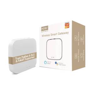 lot 14121 image: MOES ZigBee & Bluetooth & Mesh Gateway, Tuya Wireless Smart Home Bridge Hub, Only Support Tuya Smart Device Work with Smart LifeMOES App