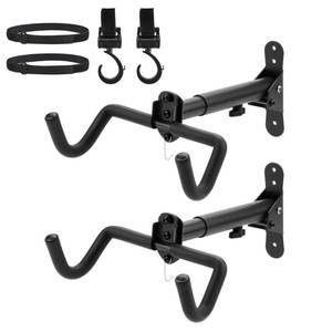 lot 14130 image: Auwey 2PACK Bike Rack Garage Bike Wall Mount Bicycle Wall Hanger Bike Hook Bike Storage Rack for Indoor Storage Bike Horizontal Hanger Bicycle Wall Mount Bicycle Wall Rack