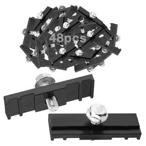 lot 14151 image: 48pcs Chain Link Fence Sign Mounts Fastener Brackets Clips, for Standard Chain Link Fence, Fences Easy Signs Mounting Brackets Clamps with Stainless Steel Bolts, for Yard Ball Court Chain Link Fences