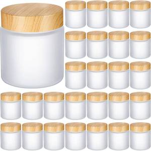 lot 15148 image: Geiserailie 30 Pieces Glass Cosmetic Containers Empty Sample Jars with Leak Proof Lids Makeup Sample Containers for Lotion Cream Cosmetic (100 Gram)