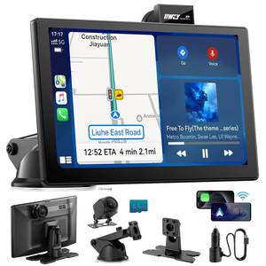 lot 15151 image: IK9 9 Wireless CarPlay & Android Auto Screen, Portable Car Stereo with 4K Dash Cam & 1080p Rear Camera, CarPlay with Backup Camera, Touch Screen GPS Display, Mirror Link, Apple Car Play Screen