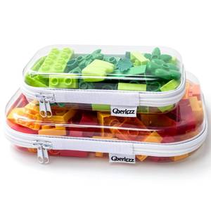 lot 15183 image: Gberlczz Clear Hard Zipper Case for Storage, Durable Clear Zipper Pouches, Hard Plastic Zippered Pouch for Snacks Toy Travel Organizer